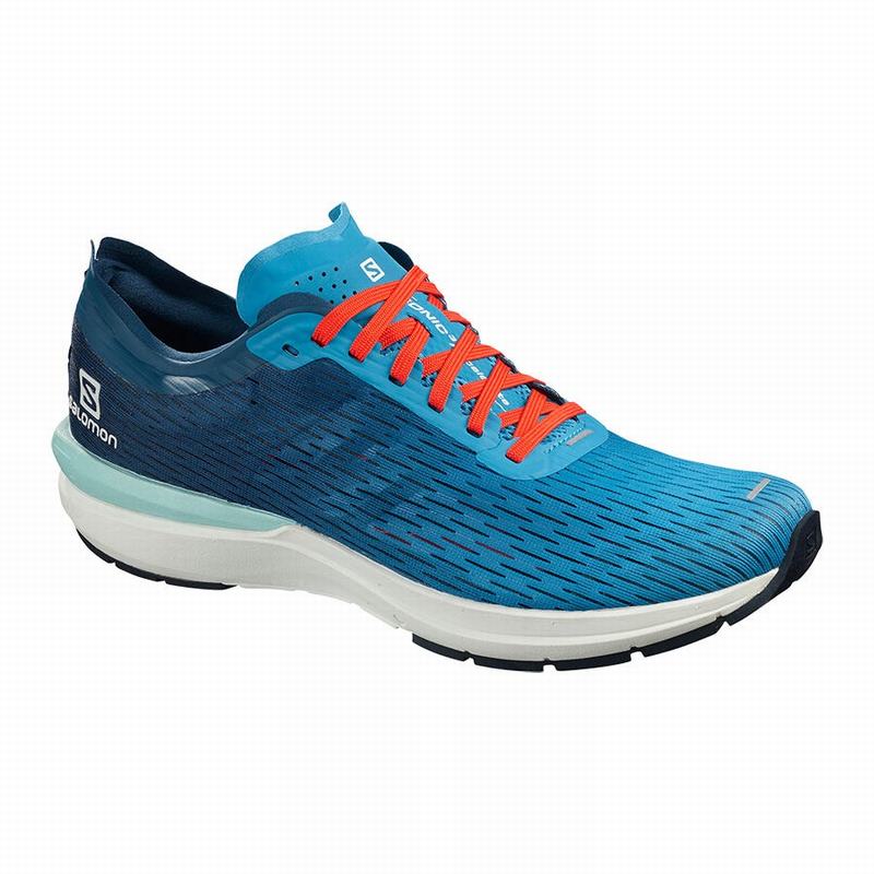 Salomon Singapore Mens Running Shoes - SONIC 3 ACCELERATE Blue/Navy | 48213-QMTY